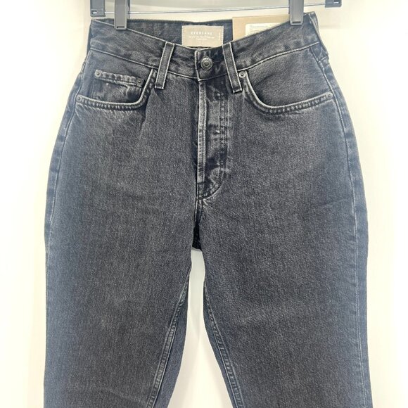 NWT Everlane The Curvy 90's Cheeky Straight Jean in Washed Black Womens 26 - Picture 2 of 6